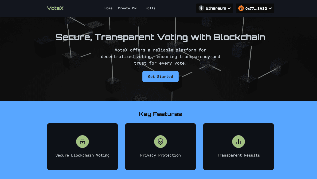VoteX - Decentralized Voting Made Easy